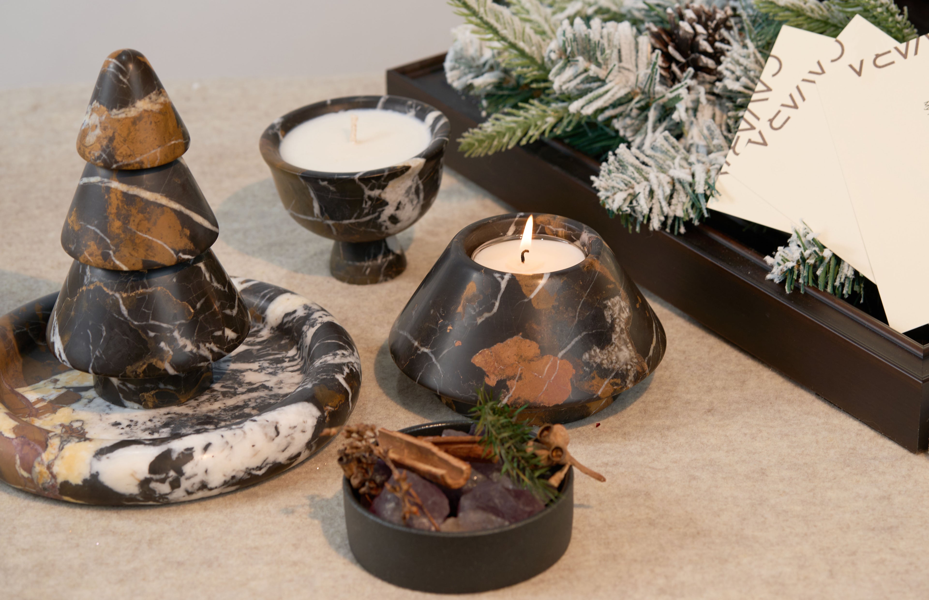 Marble Christmas Tree - Protoro Gold